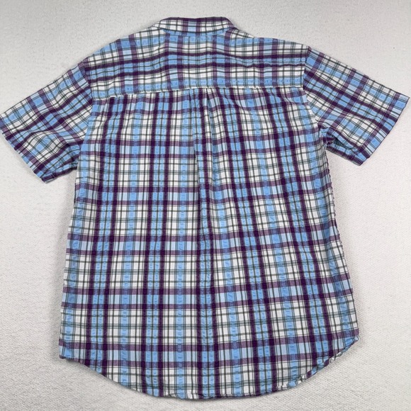 Territory Ahead Shirt Men's Medium Seersucker Button Down Plaid Short Sleeve - Picture 4 of 7